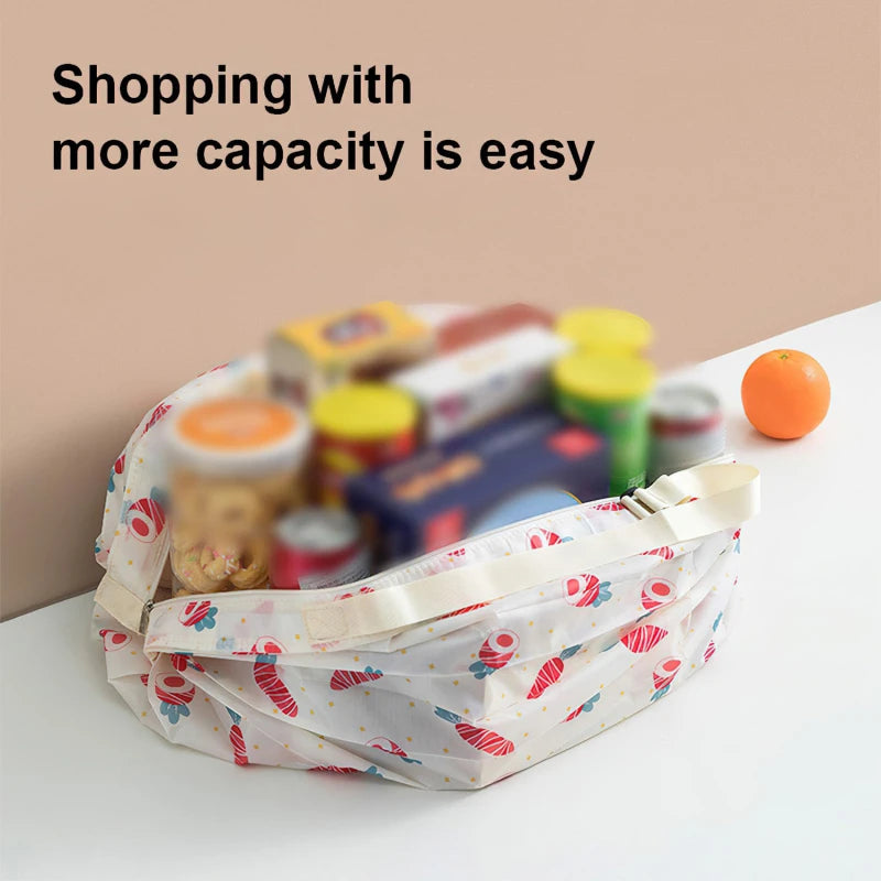 Shopper pieghevole grande capacità in nylon camouflage – Borsa da viaggio riutilizzabile leggera