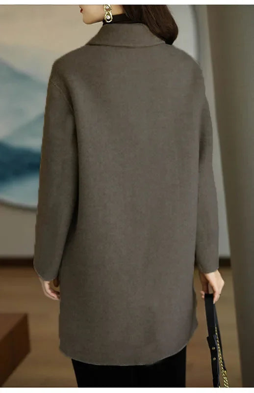 Cappotto in lana spesso donna 2025 ‒ giacca lunga oversize, outerwear loose autunno/inverno