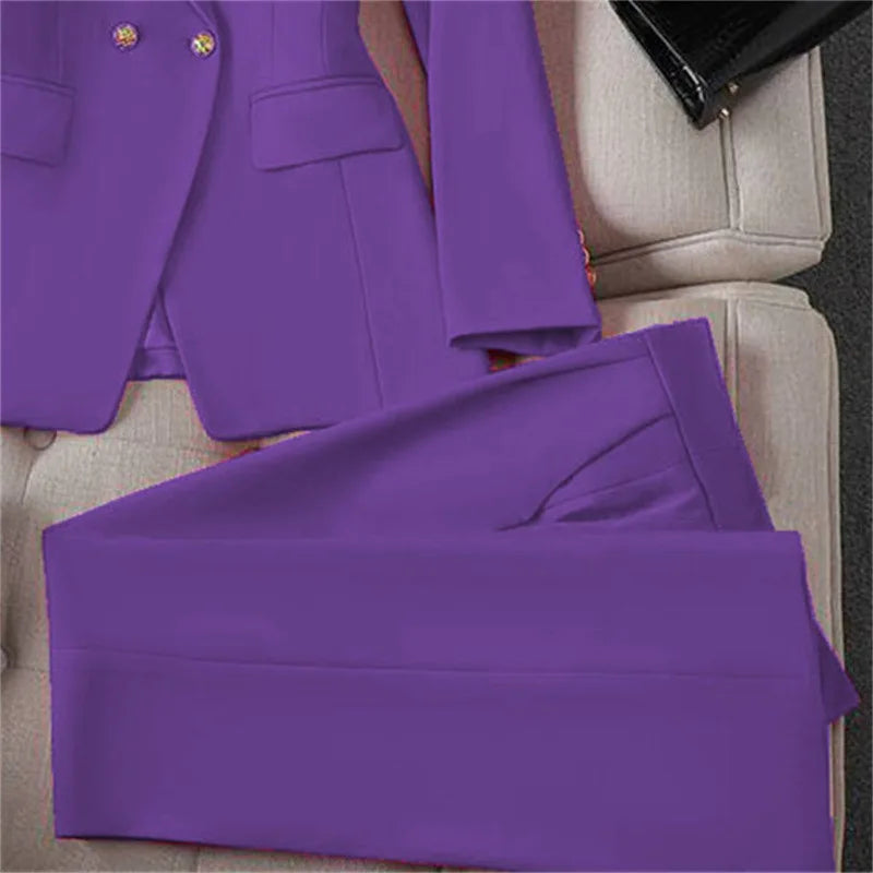 Completo blazer e pantaloni donna 2025 – Tailleur elegante a manica lunga, set 2 pezzi per ufficio, stile casual chic