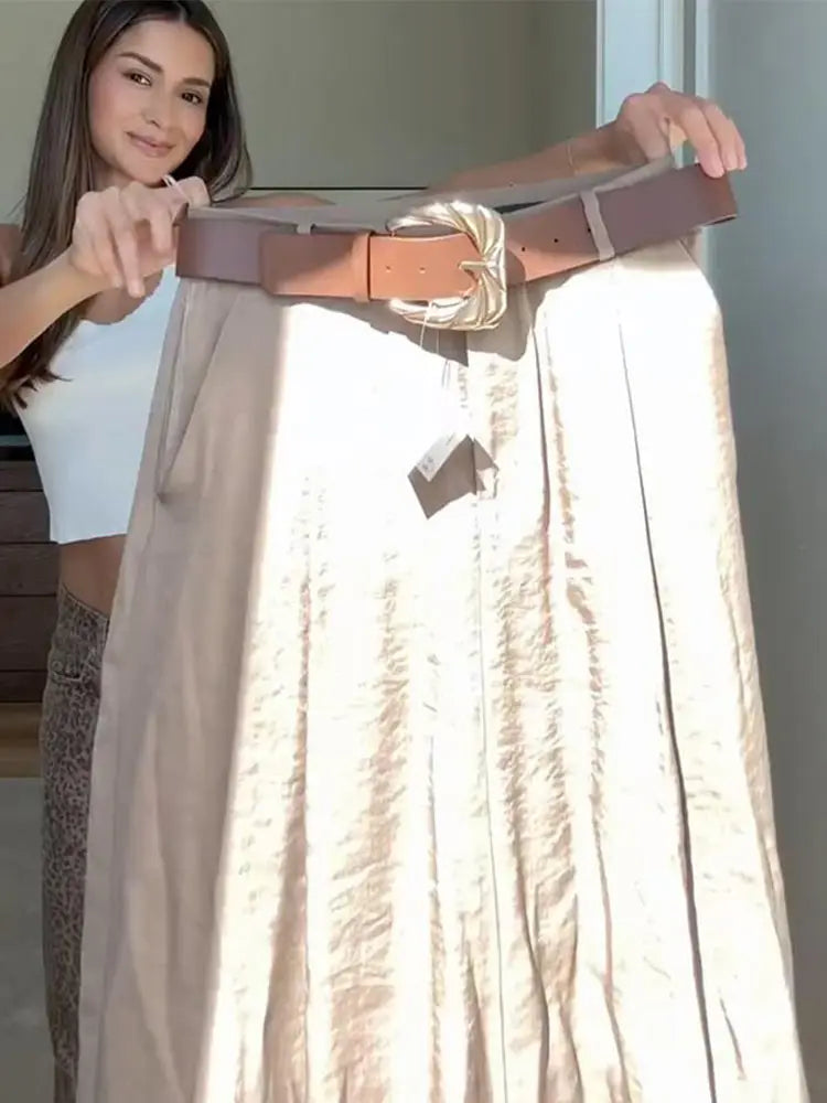 Completo donne 2025 – Pantaloni vita alta largo + body + top in coordinato con cintura inclusa