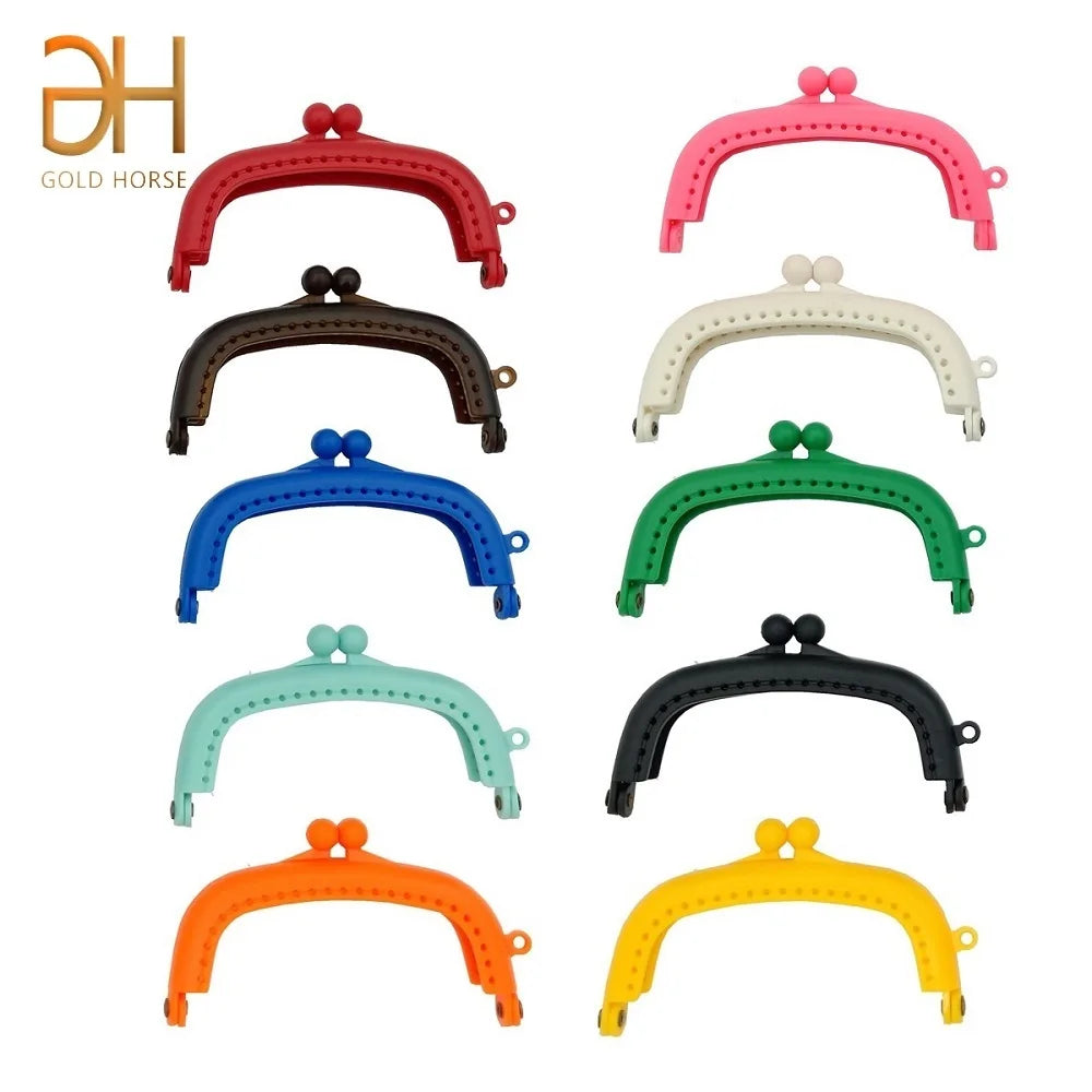 8,5 cm telaio in resina plastica per borsa con foro e chiusura a bacio – accessorio per borse fai-da-te e uncinetto