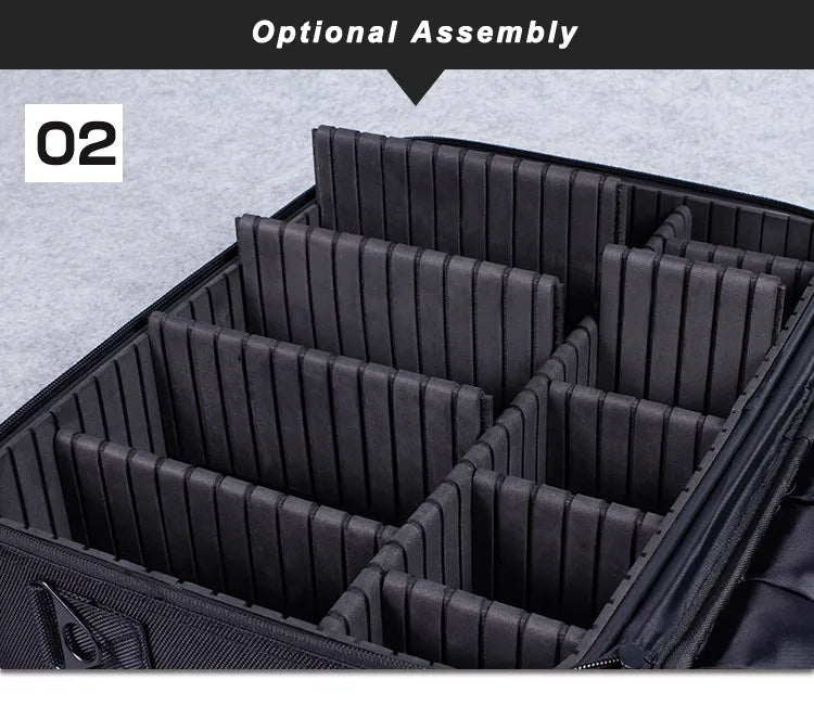 Borsa cosmetici grande in tessuto Oxford – beauty case da viaggio donna grande capacità, organizer make-up waterproof