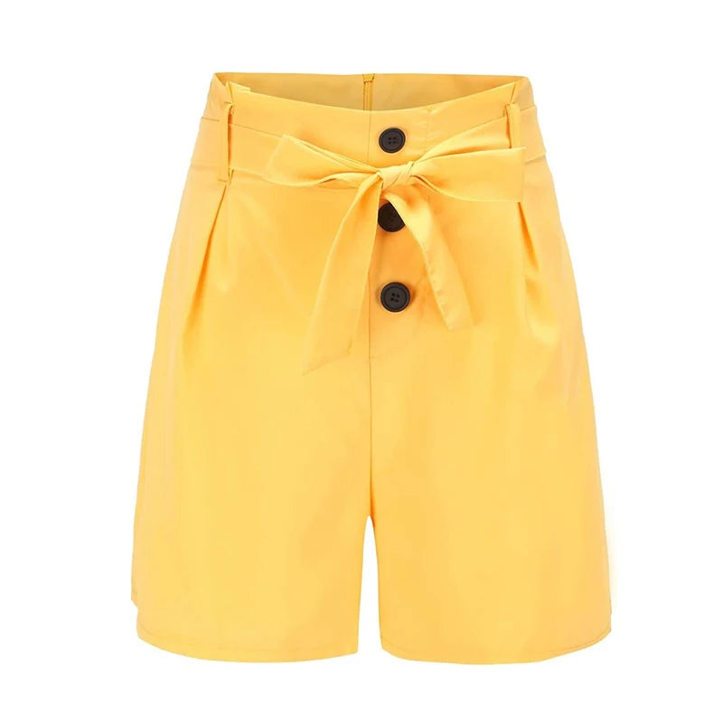 Shorts donna Y2K vita alta con bottoni, cintura e taglio vintage – perfetti per l’estate 2025