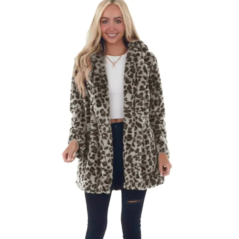 Cappotto donna oversize leopardo – abbigliamento autunno/inverno 2025, stampa leopardata, vestibilità ampia, top casual