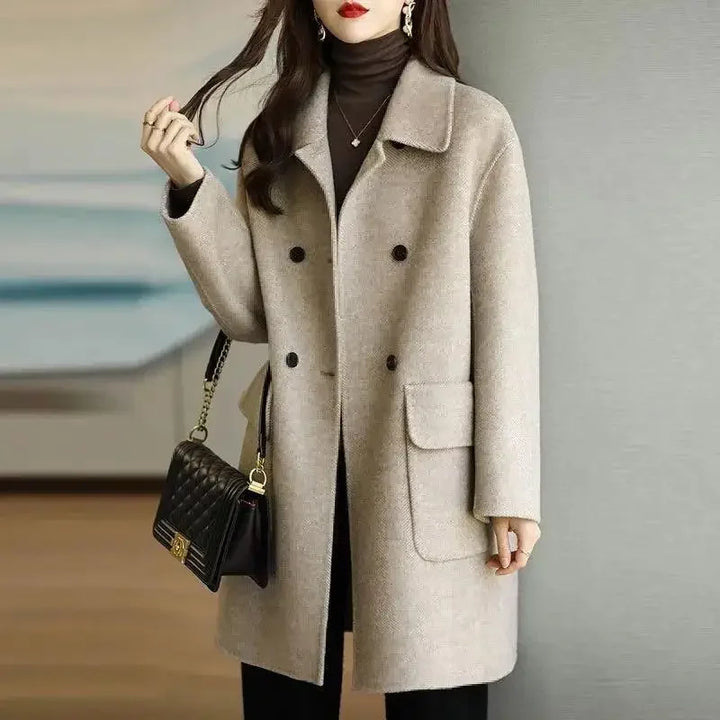 Cappotto in lana spesso donna 2025 ‒ giacca lunga oversize, outerwear loose autunno/inverno