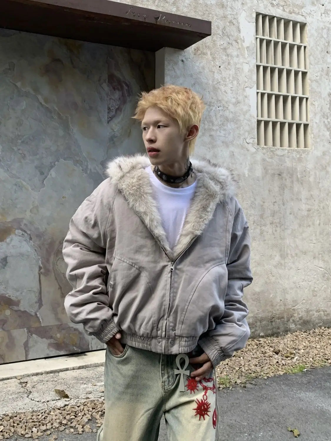 Giacca imbottita oversize camouflage con cappuccio – stile vintage unisex