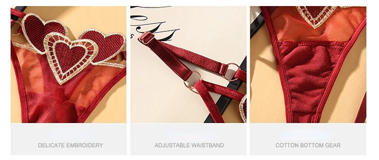 Perizoma sexy ricamato in stile giapponese – lingerie femminile a vita bassa, intimo elegante e sensuale