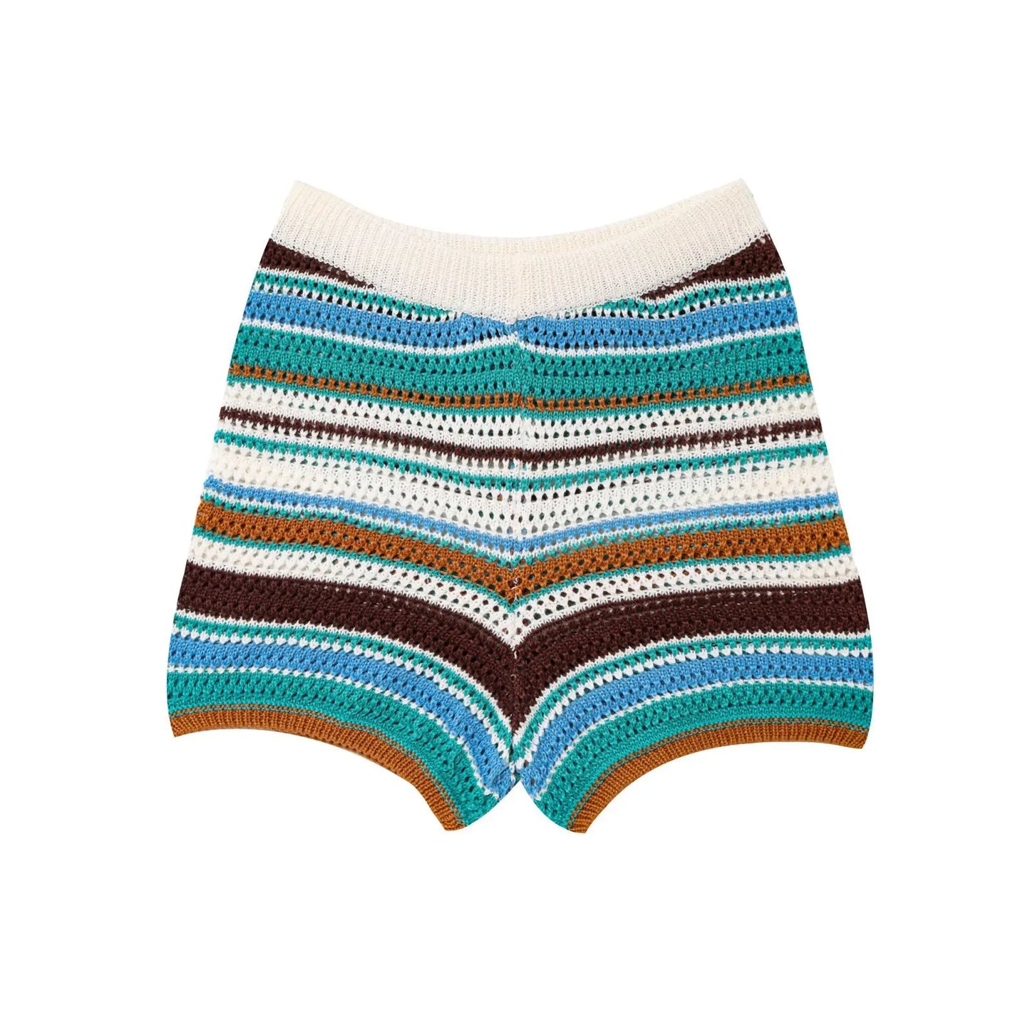 Co-ord donna 2025 – Cardigan rigato a maniche corte e shorts in coordinato