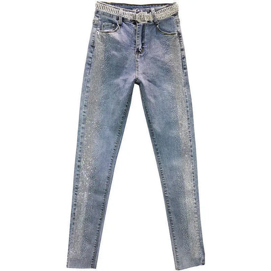 Jeans donna vita alta skinny 5XL – Denim elasticizzato primavera 2025