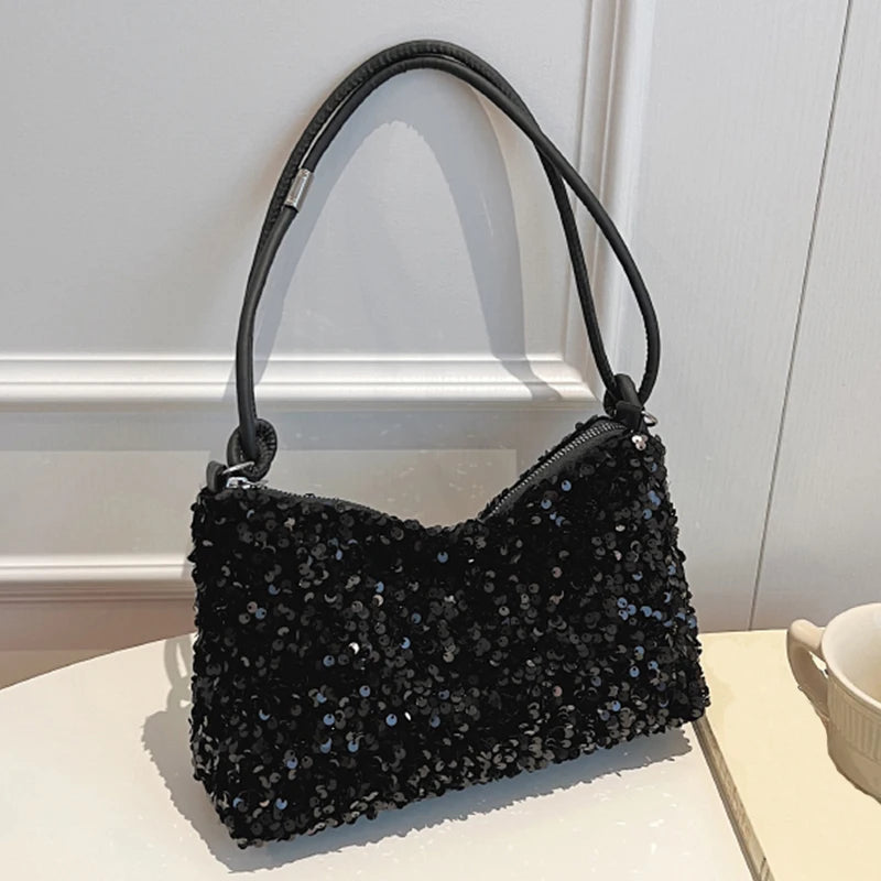 Borsa piccola donna con paillettes – shoulder bag trendy scintillante per serate & outfit glamour 2025