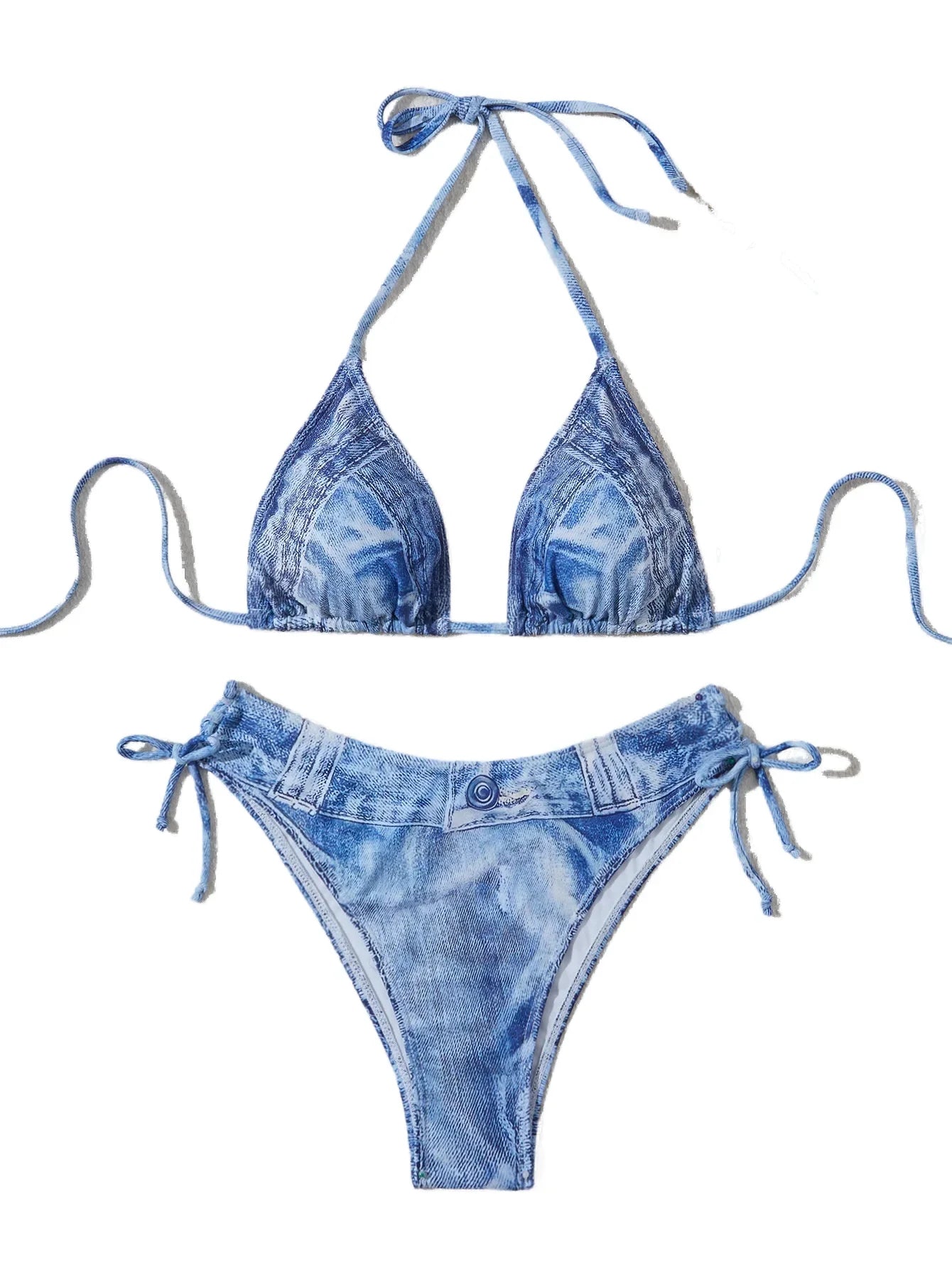 Micro bikini perizoma effetto denim – Sexy donna estate