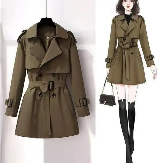 Cappotto lungo donna 2025 – giacca British style a lunghezza media con cintura, effetto snellente e versatilità quotidiana