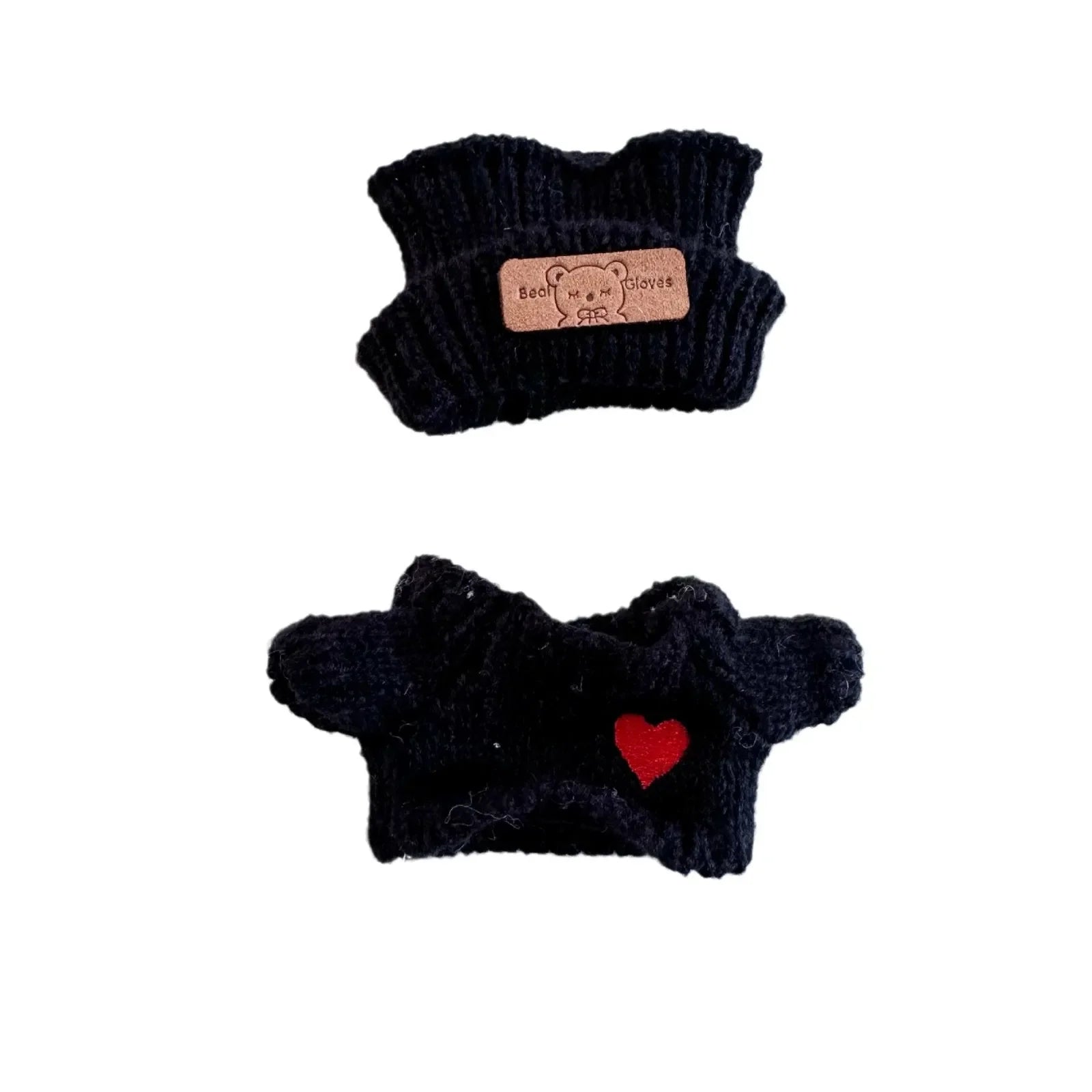 Set di abbigliamento per bambola Labubu da 17 cm – Cappello orso e maglione con cuore