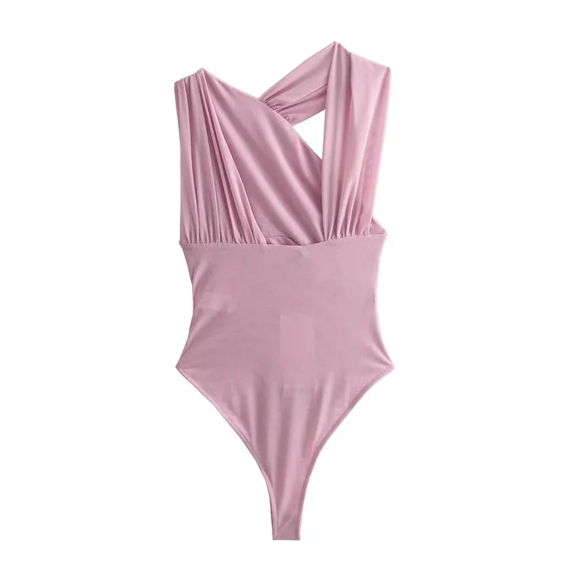 Bodysuit leopardato mesh donna 2025 – modello off-shoulder in tulle sexy e aderente