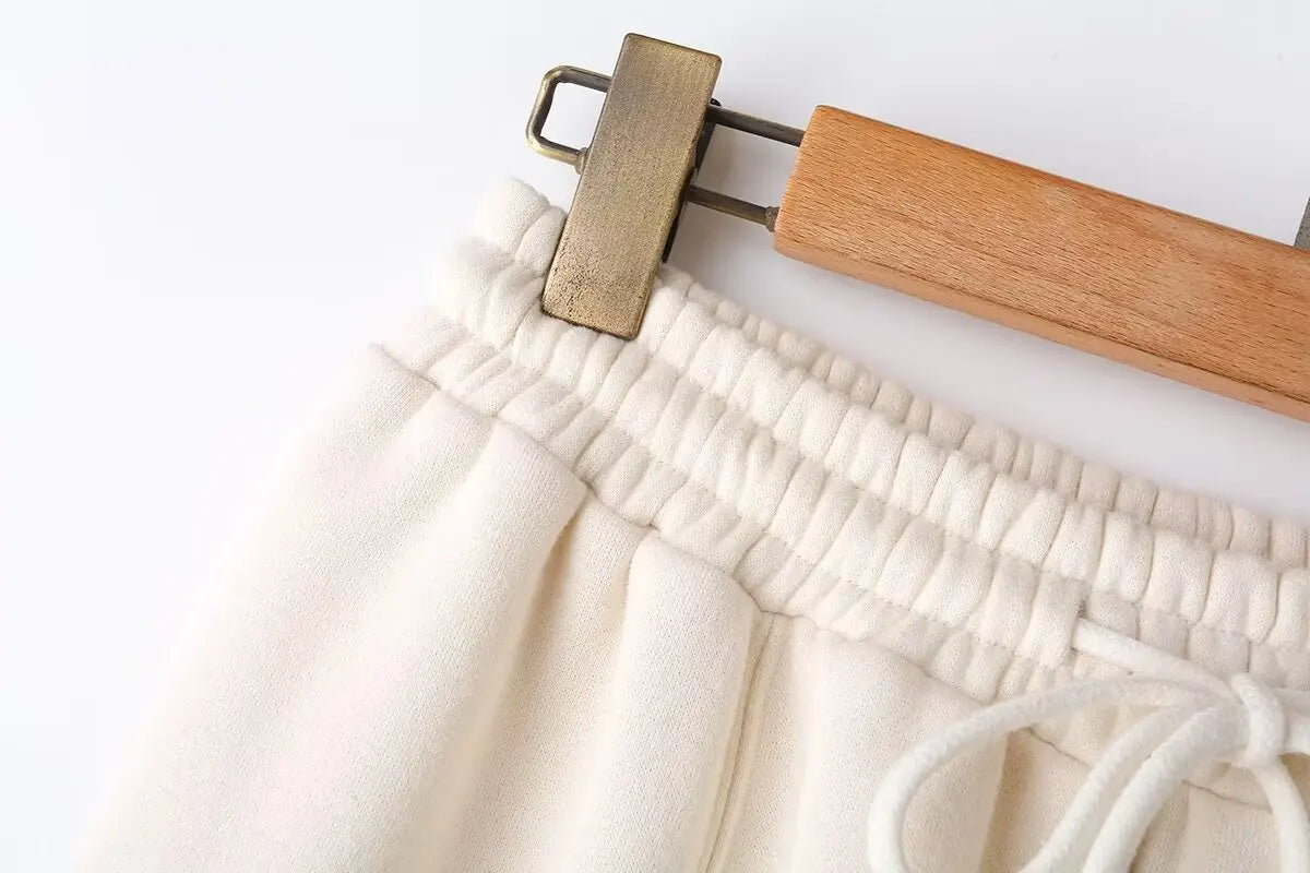 Completo donna autunnale con bomber corto e pantaloni palazzo vita alta – Outfit 2 pezzi