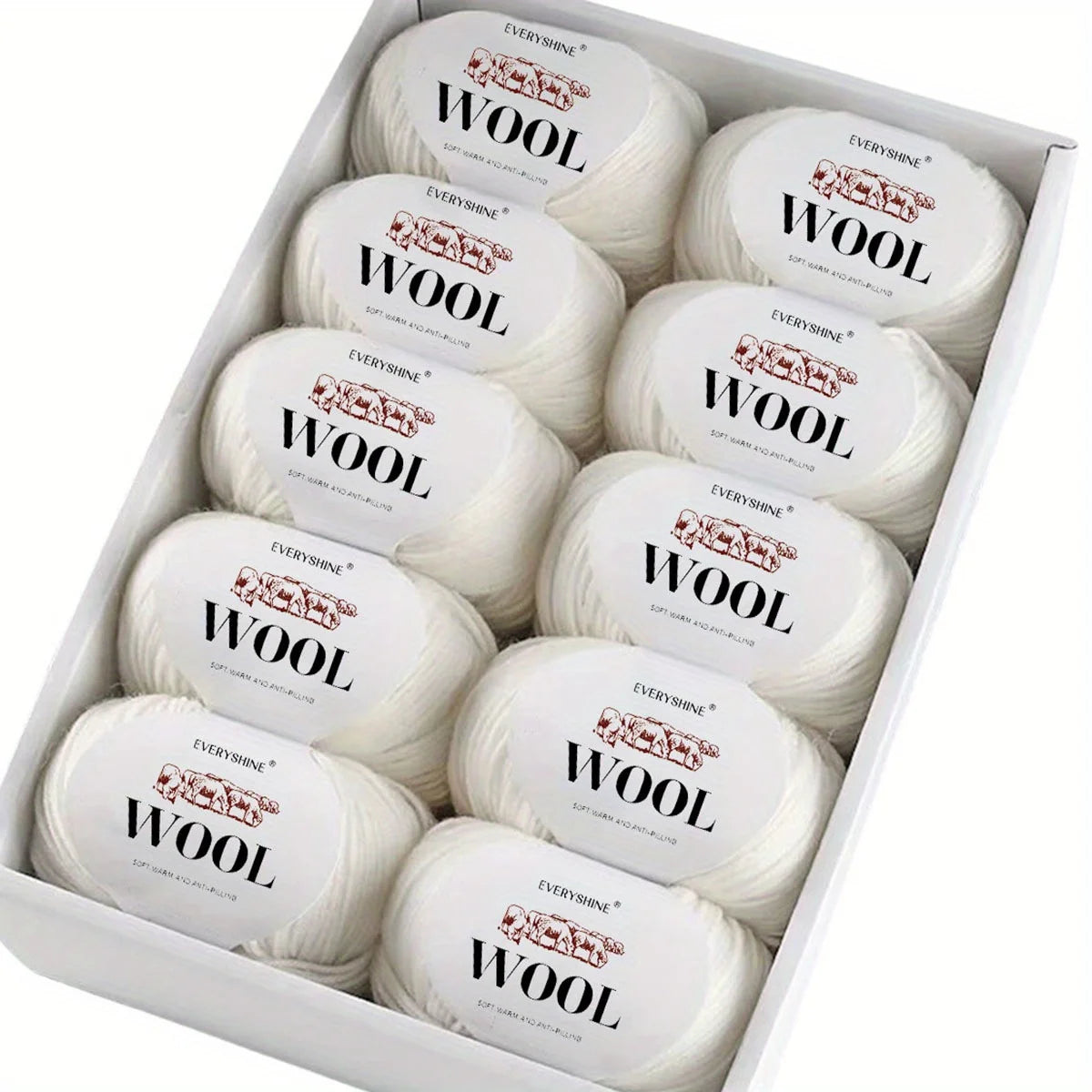 Set 6 pezzi Filato Lana – 300g Totali per Maglia & Uncinetto, Gomitoli Multicolore