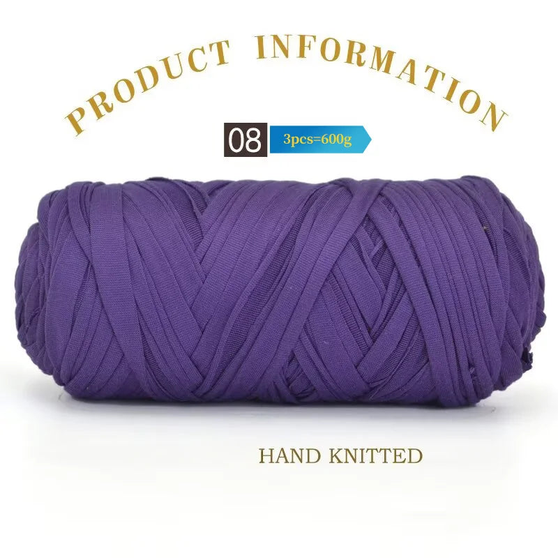Set 3 gomitoli cloth yarn tessuto – filo intrecciato spesso per borse, tappeti, uncinetto e fai-da-te 2025