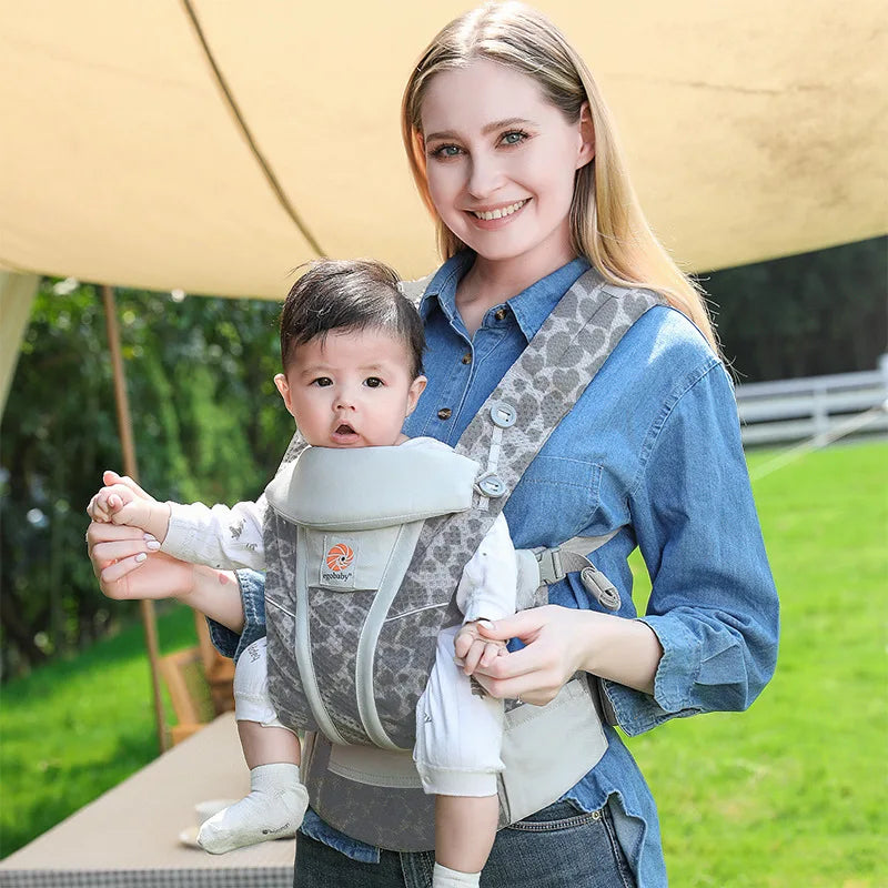 Marsupio Ergonomico Neonato‑Bimbo – Baby Carrier / Waist Stool Multifunzione (0‑36 mesi)
