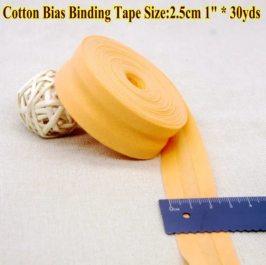 Nastro bias binding cotone 25 mm · rotolo 30 metri – rifiniture, bordi e accessori cucito fai-da-te