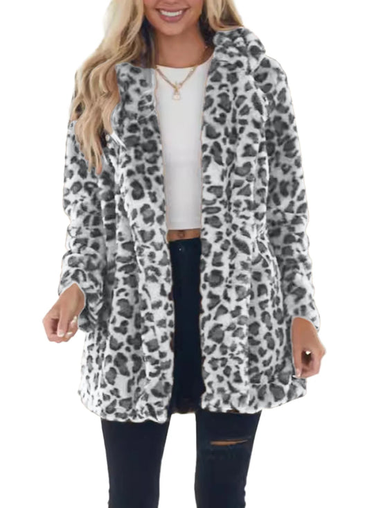Cappotto donna oversize leopardo – abbigliamento autunno/inverno 2025, stampa leopardata, vestibilità ampia, top casual