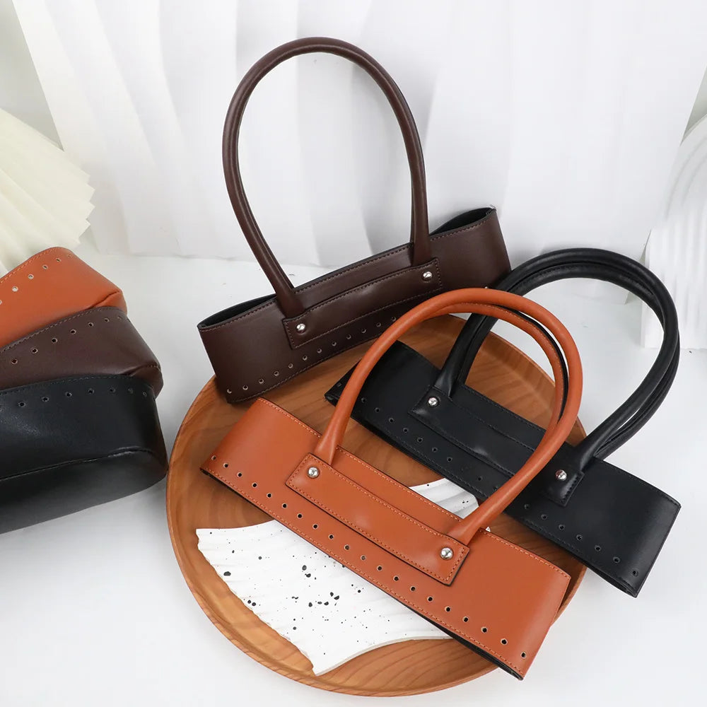 Kit Accessori per Borse Fai-da-Te – Set Manici & Fondo in Ecopelle per Borsa a Spalla