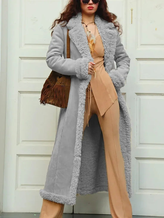 Cappotto invernale donna 2025 – lungo in misto lana e cotone, giacca imbottita spessa anti-freddo
