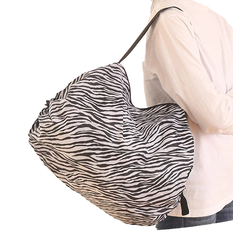 Shopper pieghevole grande capacità in nylon camouflage – Borsa da viaggio riutilizzabile leggera