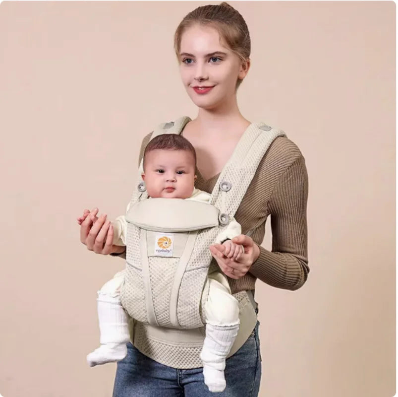 Marsupio Ergonomico Neonato‑Bimbo – Baby Carrier / Waist Stool Multifunzione (0‑36 mesi)