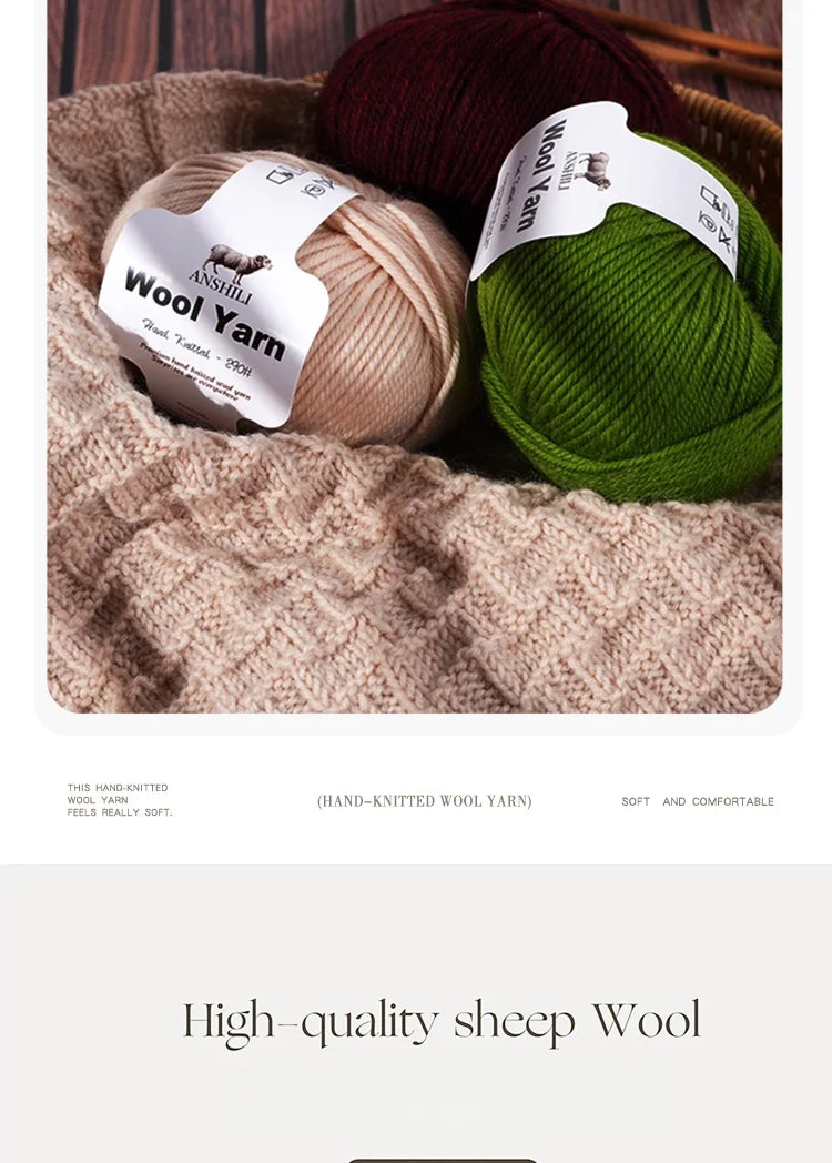 Filato Lana Spessore Medio – Gomitolo per Maglieria e Uncinetto, Ideale per Maglioni & Accessori