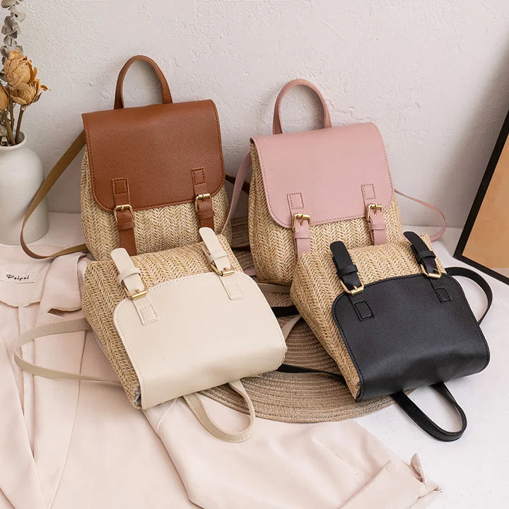 Zaino Donna Intrecciato Elegante – Spalla Moda Effetto Tessuto