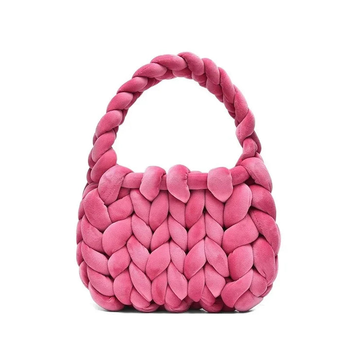 Borsa uncinetto in velluto intrecciato a mano – handbag artigianale unisex disponibile in più colori e dimensioni