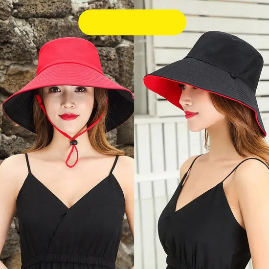 Cappello Estivo da Pescatore Donna – Visiera Larga Anti-UV Doppio Lato per Mare e Città