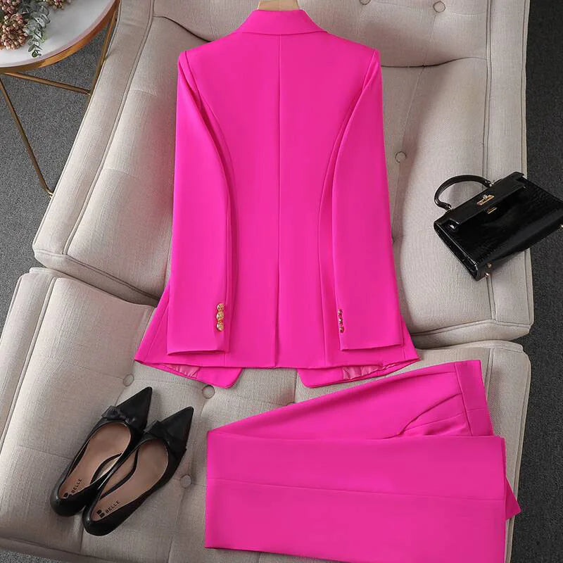 Completo blazer e pantaloni donna 2025 – Tailleur elegante a manica lunga, set 2 pezzi per ufficio, stile casual chic