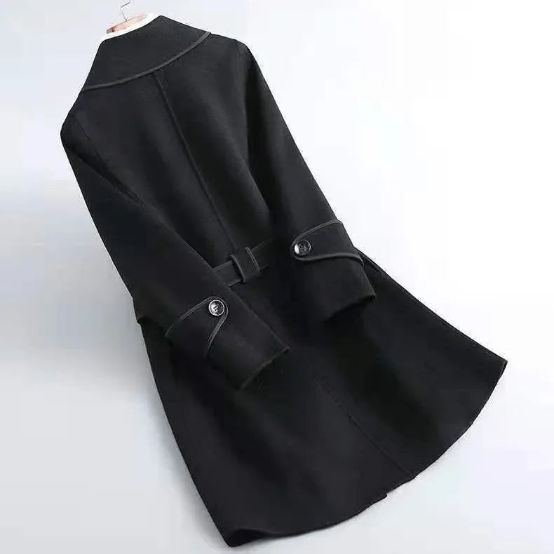 Cappotto donna doppio lato in lana – Korean style mid-length double-sided wool coat inverno 2025