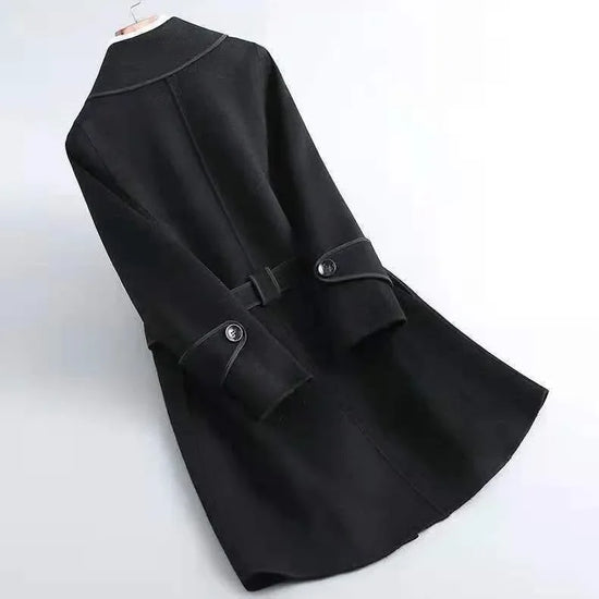 Cappotto donna doppio lato in lana – Korean style mid-length double-sided wool coat inverno 2025