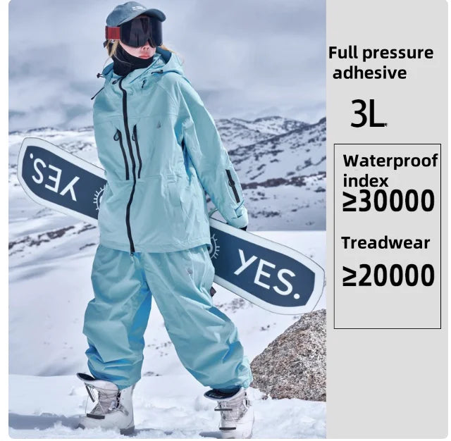Completo sci e snowboard unisex con giacca e pantaloni