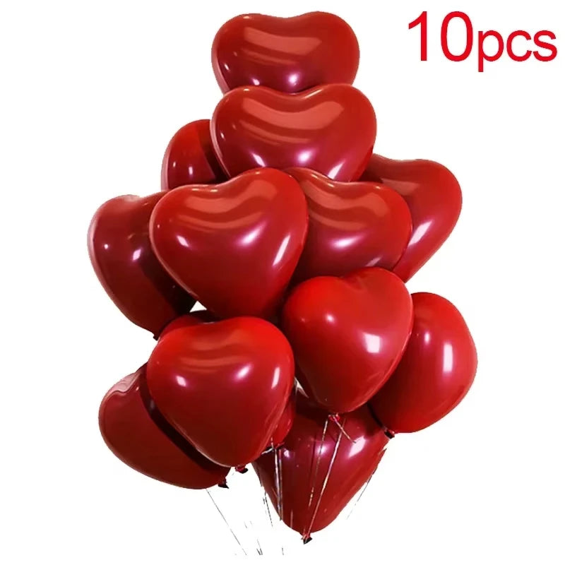 Palloncini Cuore Rosso 50/10 pezzi – Decorazioni Romantiche per San Valentino