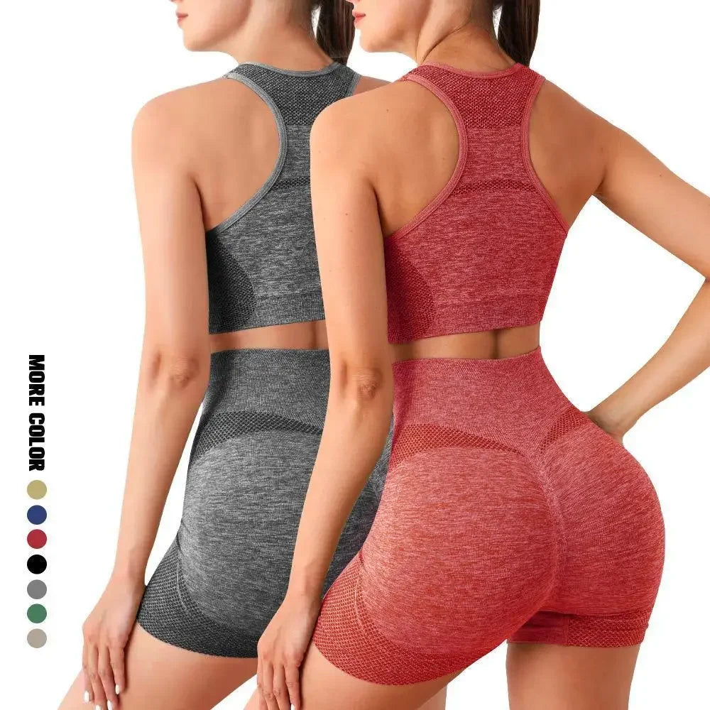 Set yoga seamless donna 2025 – top e shorts coordinati in tessuto tecnico ad alta performance