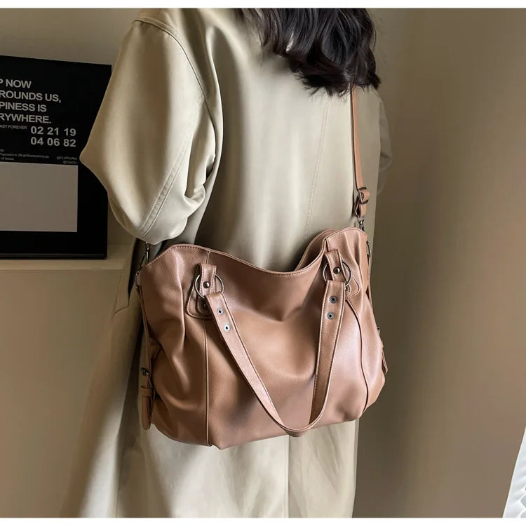 Soft Interior Compartment Shoulder Bags 2025 High Quality Contrasting Colors Bags for Women Fashion Zipper Pu Women's Handbags