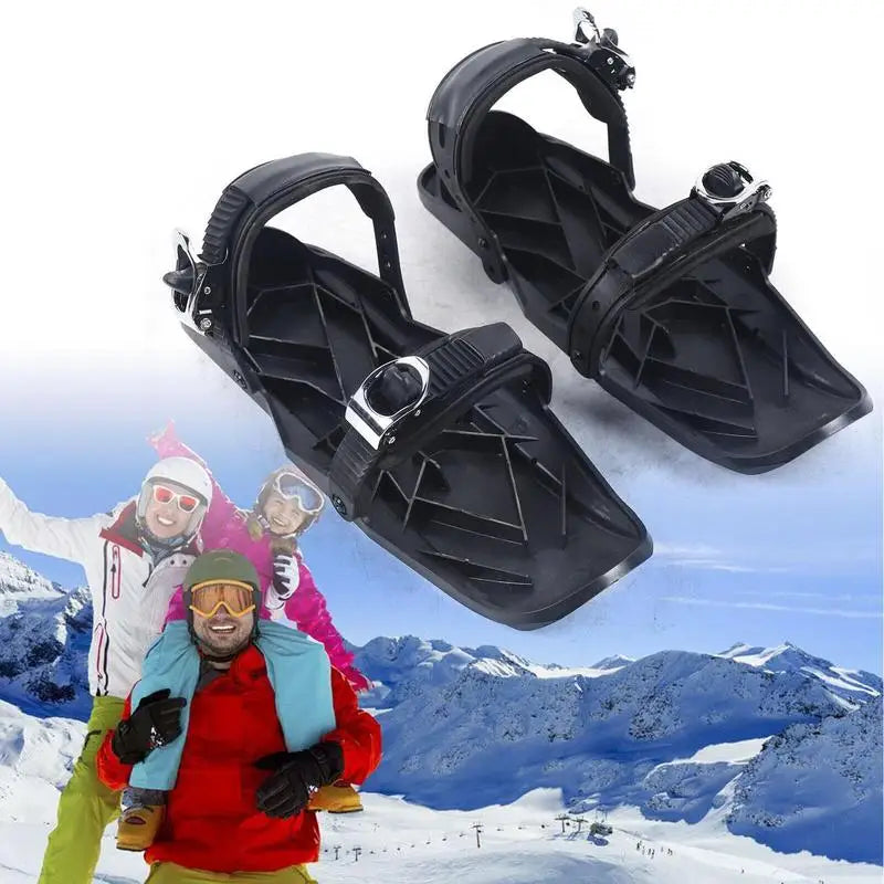 Racchette da sci/skates regolabili da neve – short skiboard/snowblades con attacchi universali, divertimento invernale per adulti e bambini