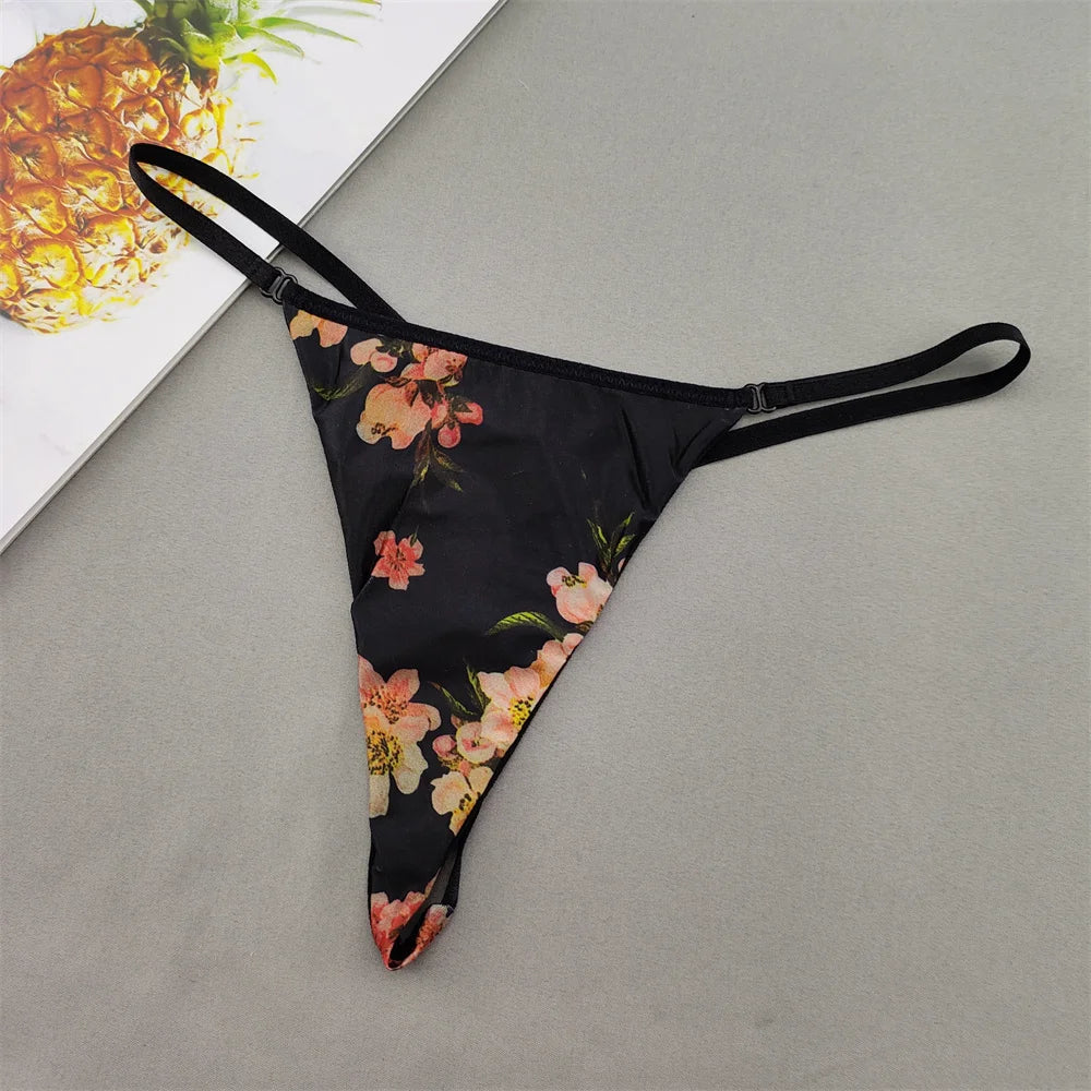 Perizoma sexy a due strati in cotone con schiena a T, da donna, a vita bassa, con stampa zebra/serpente/leopardo, senza cuciture