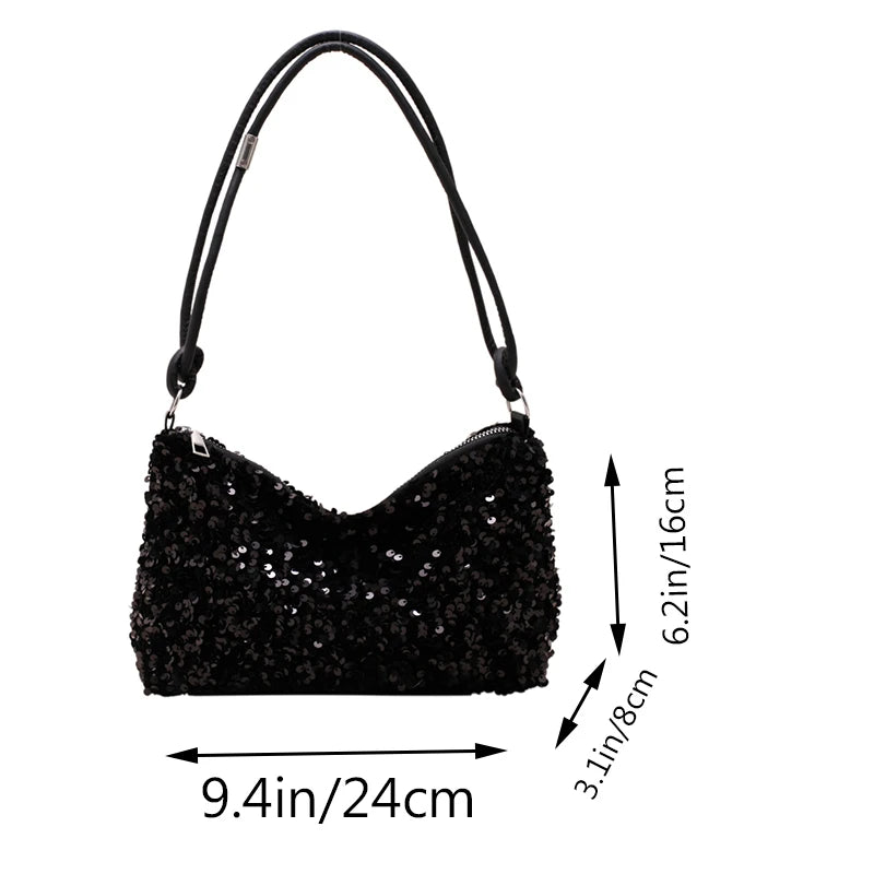 Borsa piccola donna con paillettes – shoulder bag trendy scintillante per serate & outfit glamour 2025