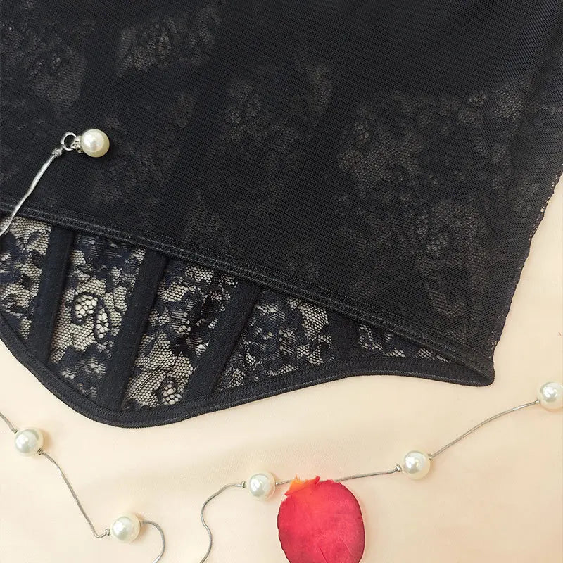 Top Corsetto in Pizzo Donna – Canotta Sexy Aderente