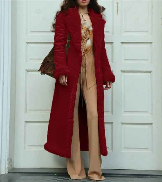 Cappotto invernale donna 2025 – lungo in misto lana e cotone, giacca imbottita spessa anti-freddo