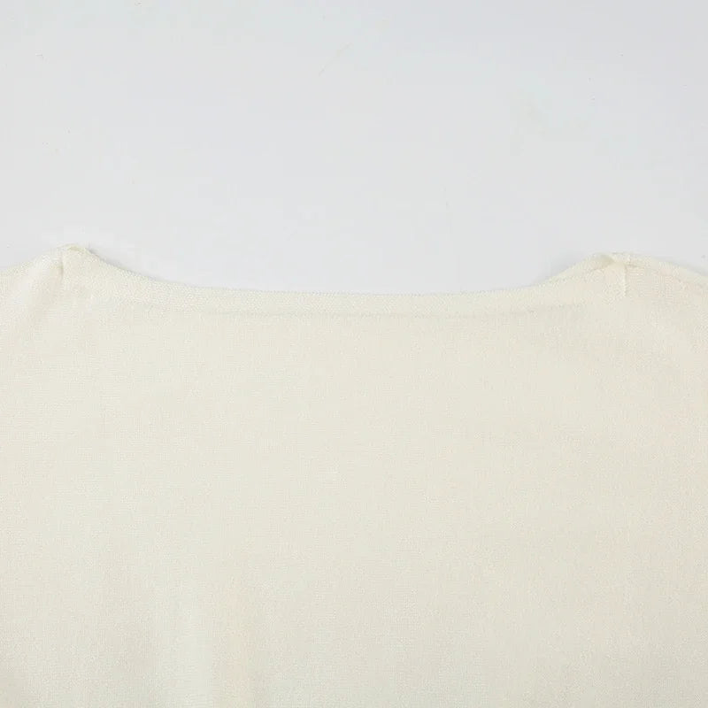 Maglione monospalla donna – Pullover loose con scollo asimmetrico, maniche lunghe, knit casual autunno/inverno