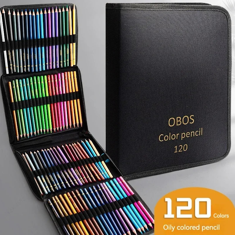 Set Matite Colorate 48/72/120/200 Colori – Oil e Acquerellabili per Disegno