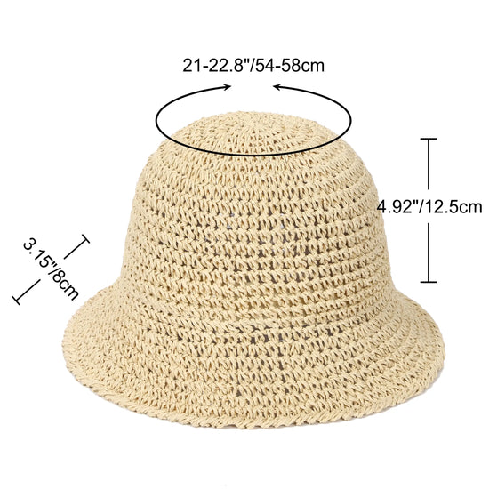 Cappello Estivo Donna in Paglia Khaki Beige o Rosa – Protezione UV e Stile Casual per la Spiaggia