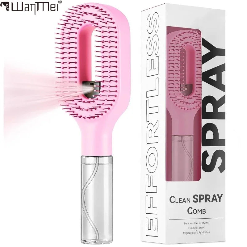 Spazzola Lisciante Capelli 2 in 1 – Pettine con Spruzzino Integrato