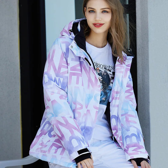 Tuta da sci donna impermeabile e antivento 2-pezzi – giacca + pantaloni snowboard invernale 2025, windproof & waterproof
