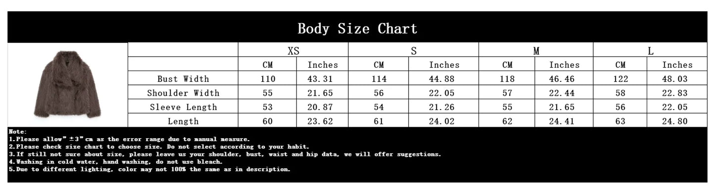 Giacca in pelliccia sintetica marrone con scollo a V per donna – Giacca lunga a maniche lunghe, stile casual elegante per l'autunno/inverno